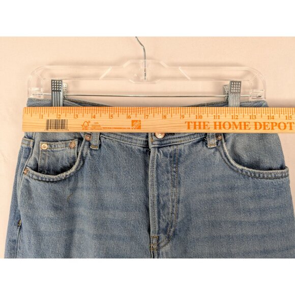 We The Free Jeans Womens 26 Blue Maggie Button Fly Distressed Denim - Picture 6 of 11